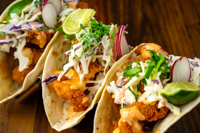 Bang Bang Shrimp Tacos from El Fogon